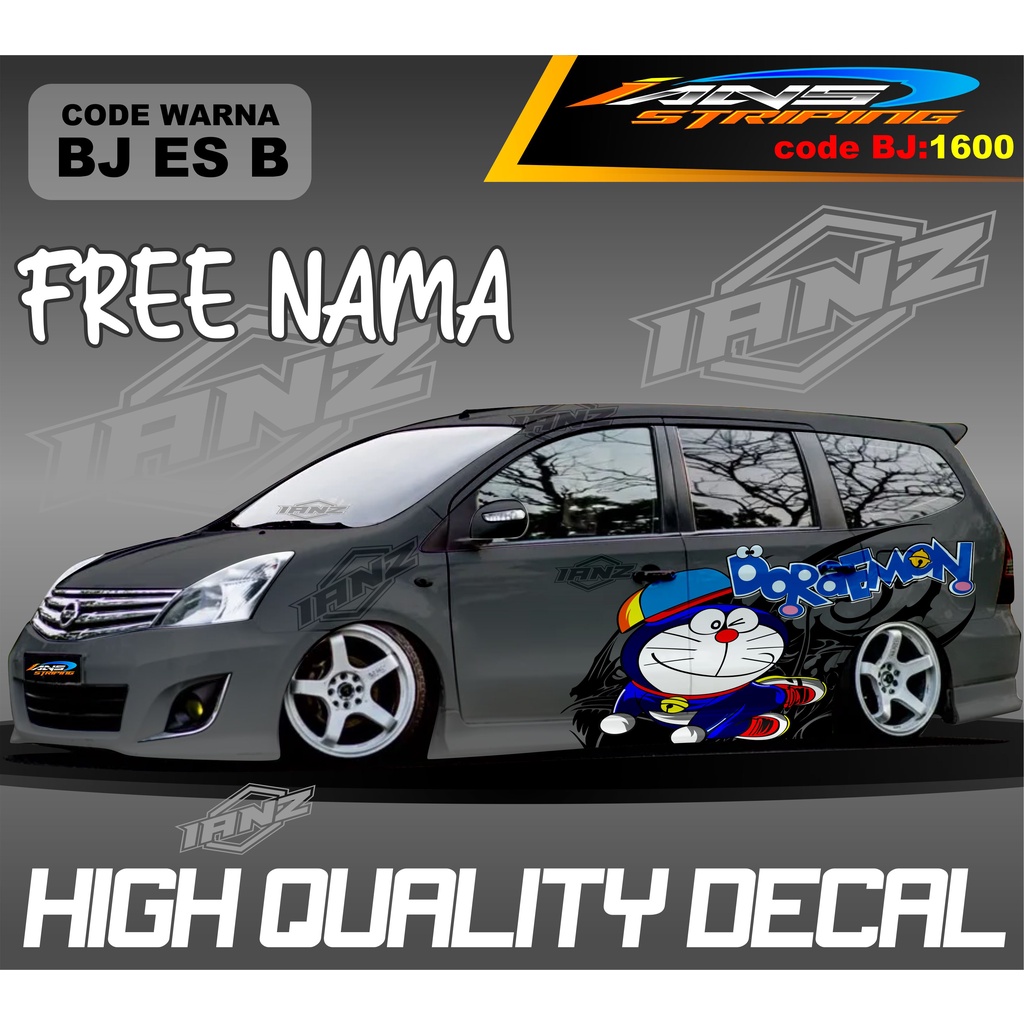 DECAL STICKER MOBIL GRAND LIVINA DORAEMON / STIKER MOBIL TERIOS XPANDER NEW DESAIN / VARIASI STIKER MOBIL AVANZA XENIA