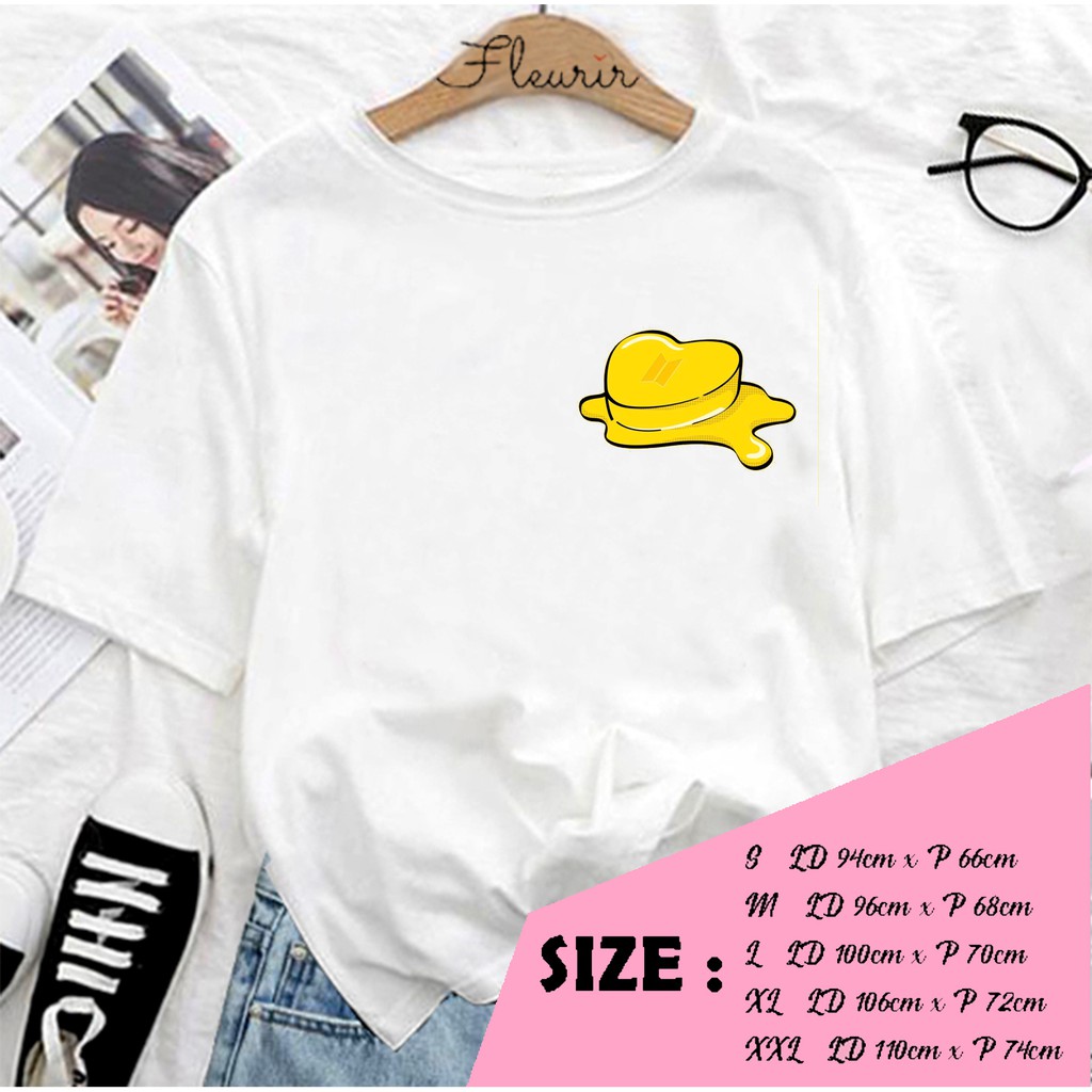 FLEURIR - KAOS  BUTTER LOGO KPOP KOREA OVERSIZE KATUN KAOS WANITA DEWASA TUMBLR TEE UNISEX JUMBO