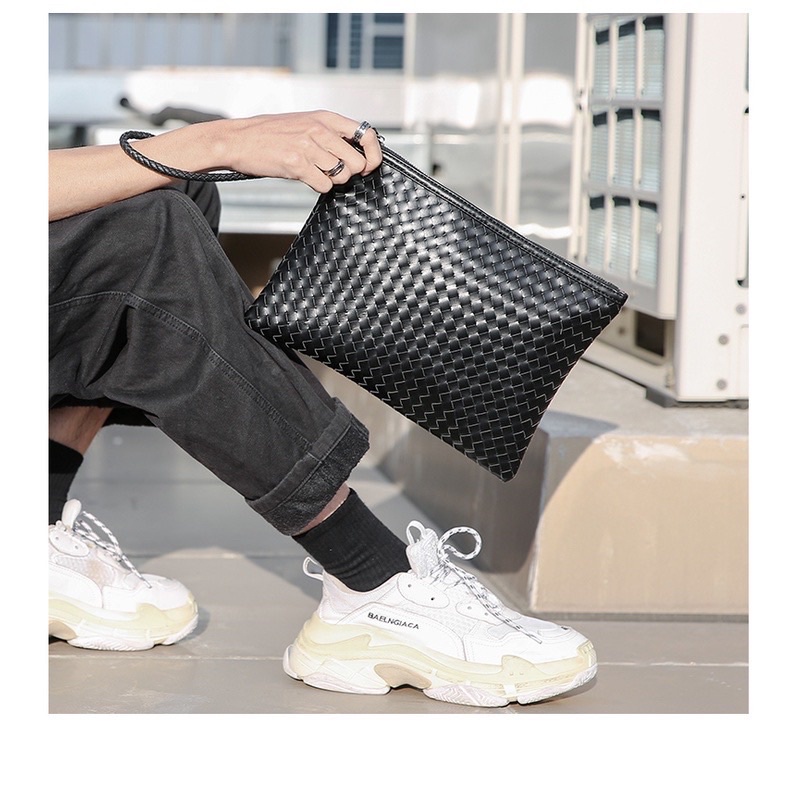 Tas Tangan Pria Clutch Pria Clutch Wanita Kulit Pria Tas tangan Cowok Kulit Botega Anyam Handbag Import