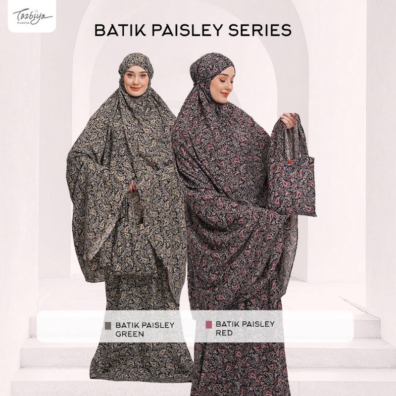 Mukena  Tazbiya batik paisley green