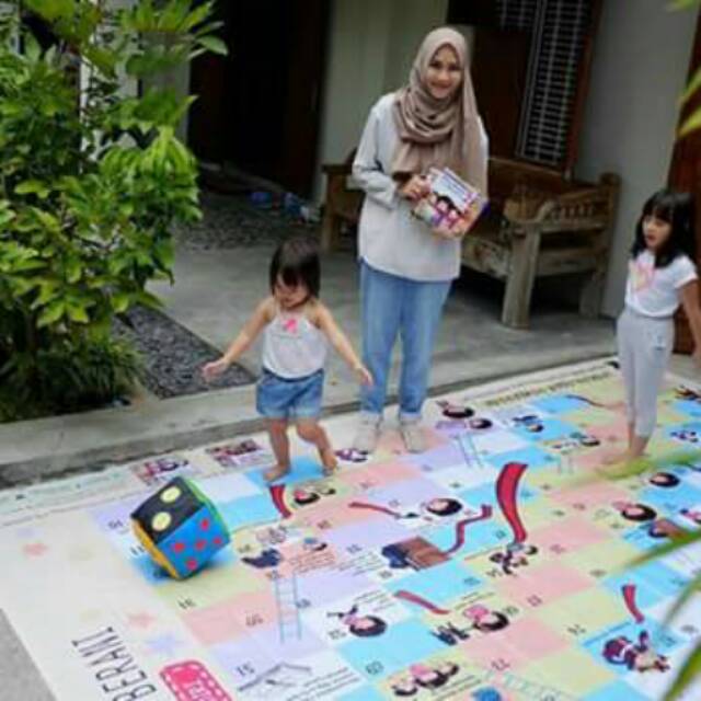 Ukuran L Ular tangga edukatif / ular tangga raksasa ready stock