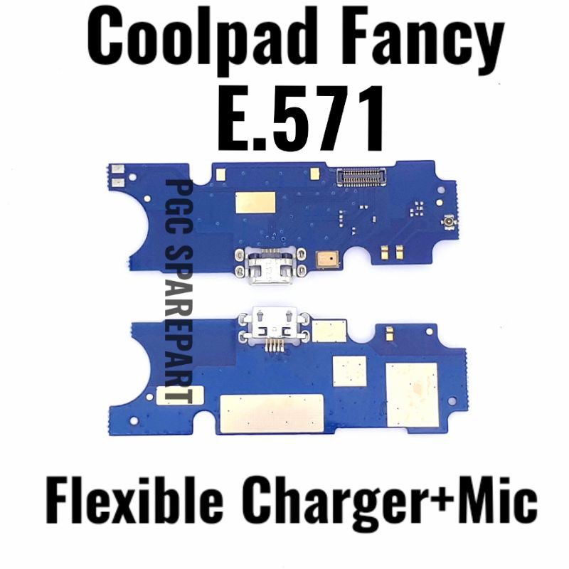 Original Flexible Connector PCB Charger & Mic Coolpad Fancy E571 - Flexibel Fleksibel Konektor