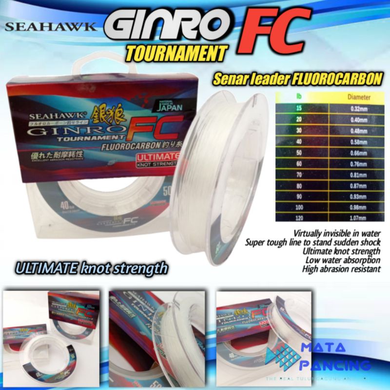 Senar leader seahawk ginro fc flurocarbon