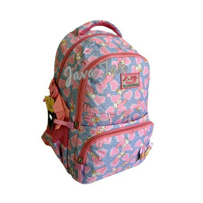 Java Tas Ransel Alto Super Colorful Soft Purple JV-7385 + Waterproof Raincover