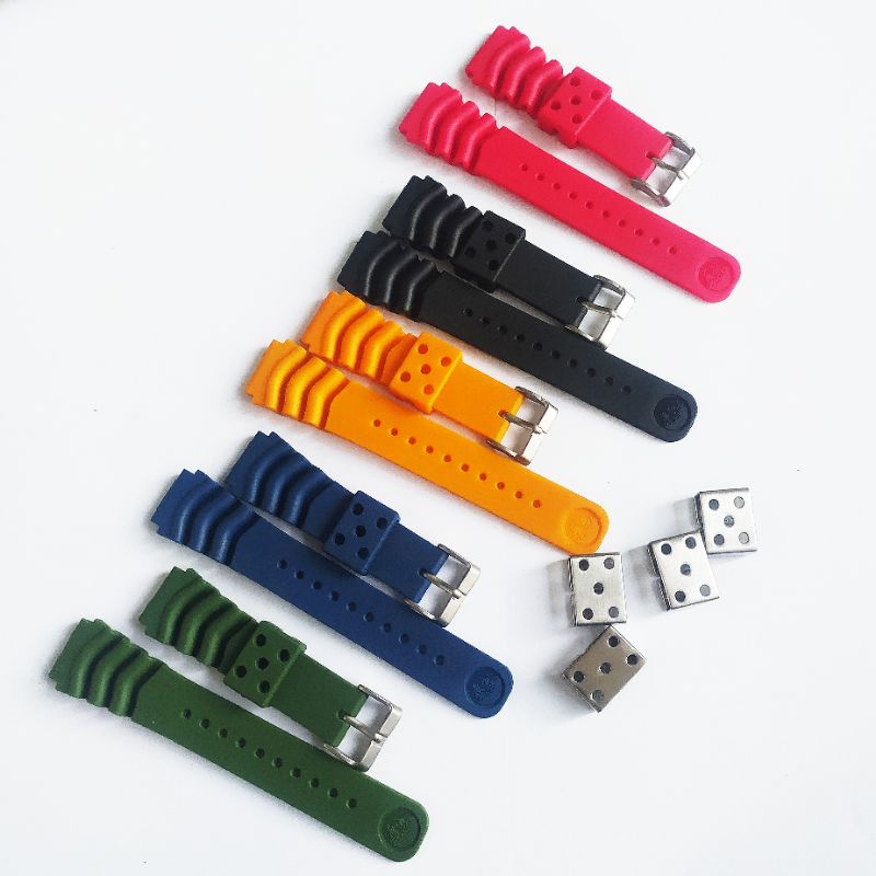 strap rubber seiko size 22 mm