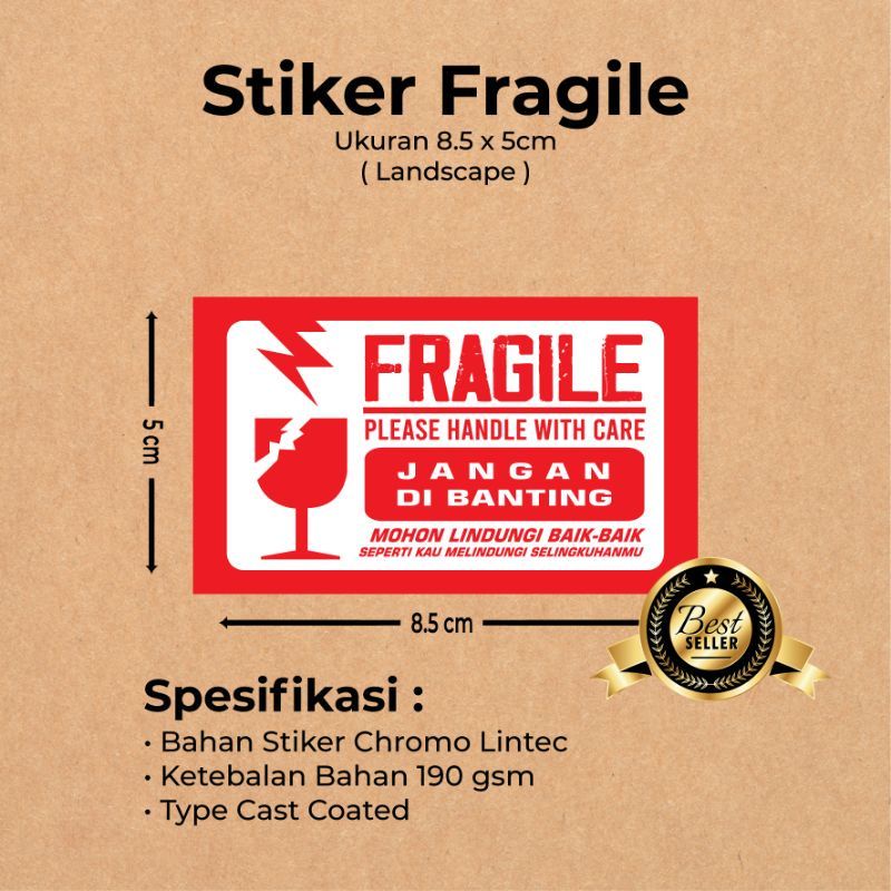 

stiker label fragile / jangan dibanting