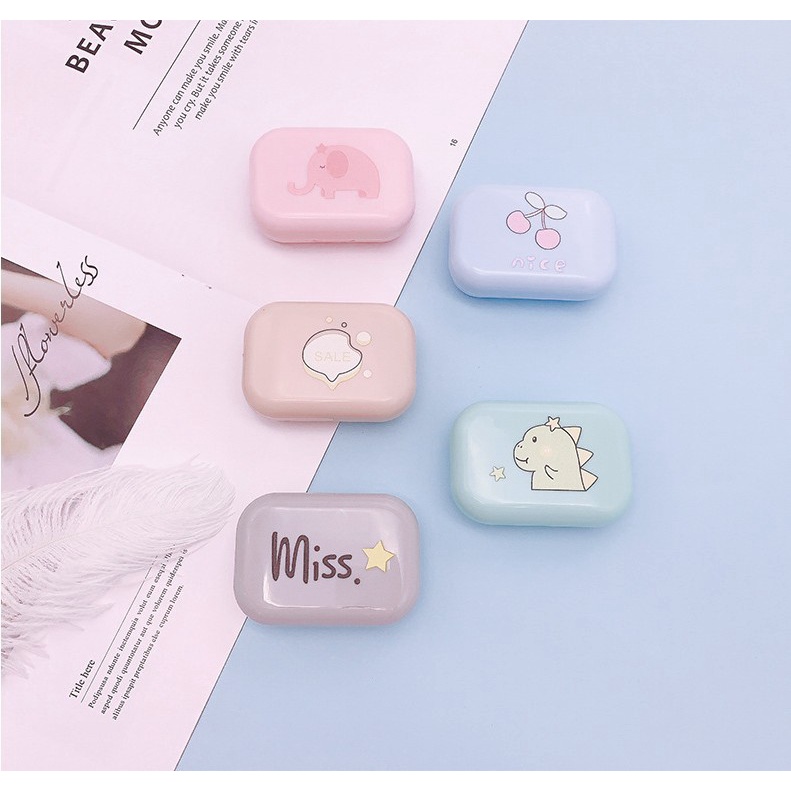 MissDino Kotak Softlens Mini / Travel Kit Wadah softlens / Tempat Softlens /BS