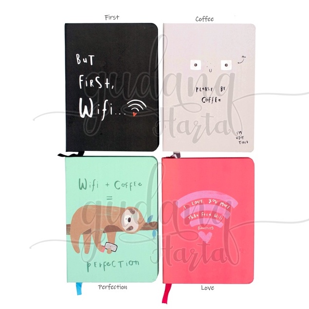 Notebook A6 About Wifi Buku Catatan Motif Sinyal Internet GH 308902