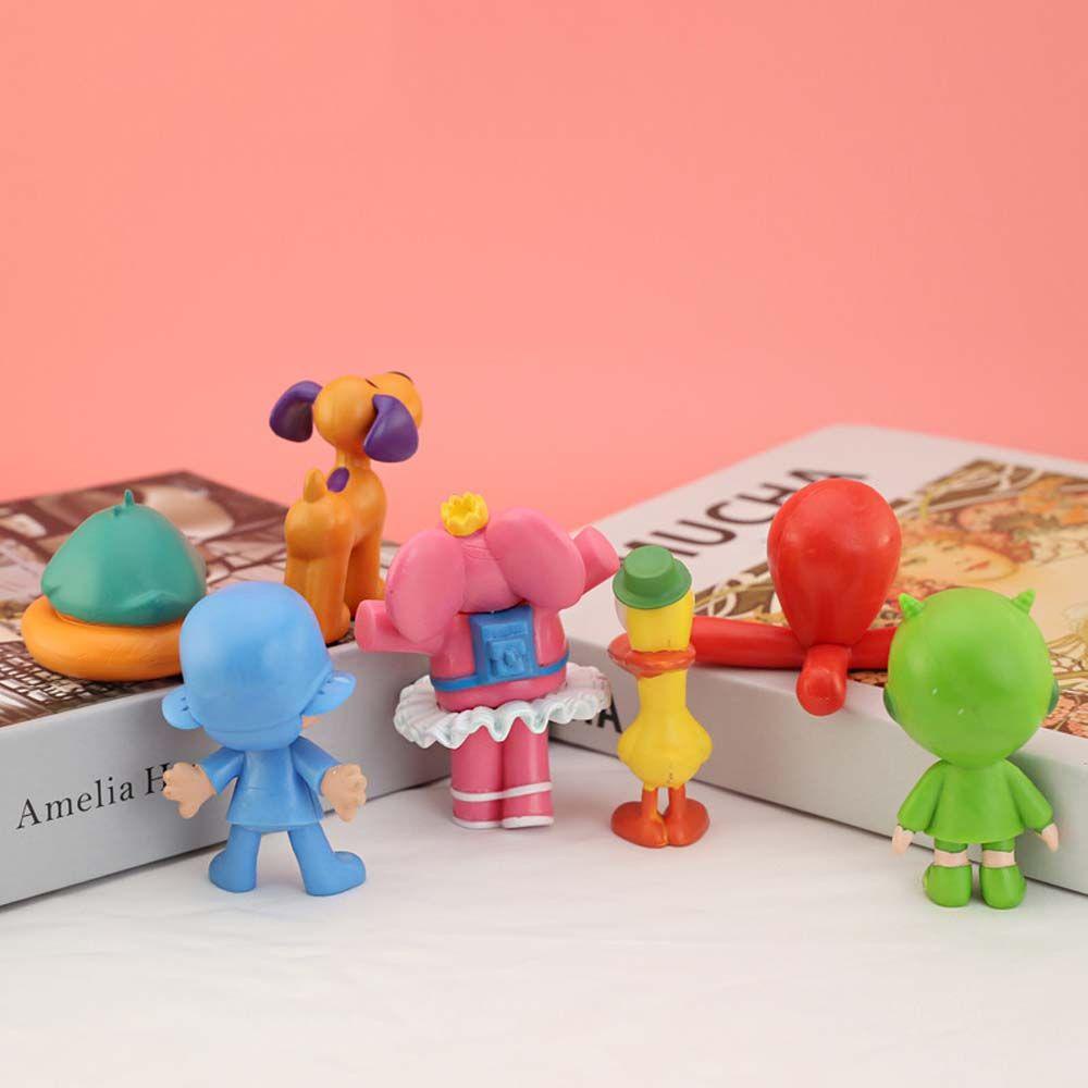 [Elegan] Pocoyo Action Figure Figurine Mainan Hadiah Ornamen Desktop Burung Miniatur Gajah Figure Mainan