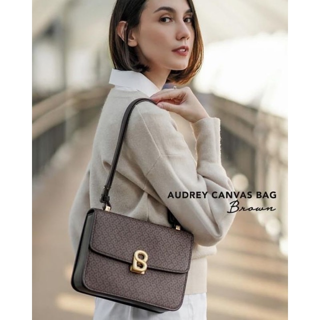 Audrey Canves Bag Brown Buttonscarves