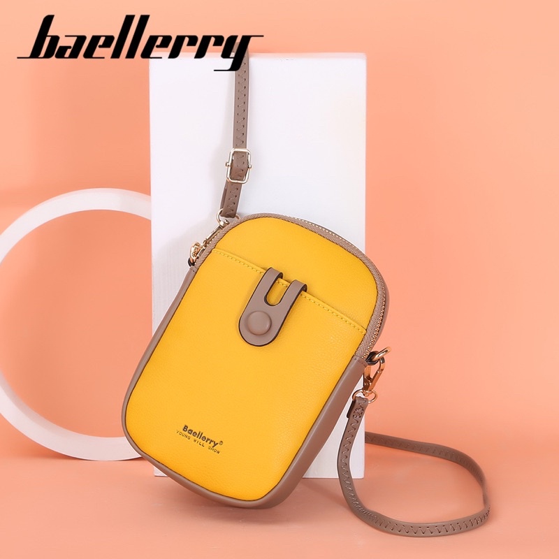 Tas Selempang Kulit Wanita Dompet Hp Cewek Slingbag Kecil Baellerry 8561