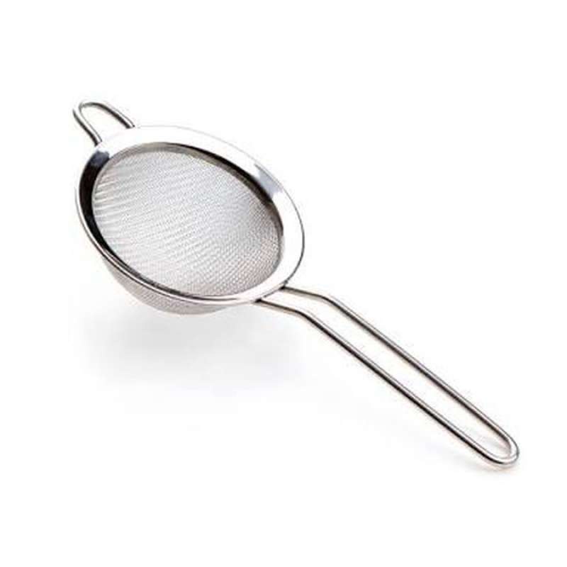 Saringan Teh Kopi Stainless Steel MINI Serbaguna Buah Jeruk Tepung Jaring Mangkok Parabola 8 cm