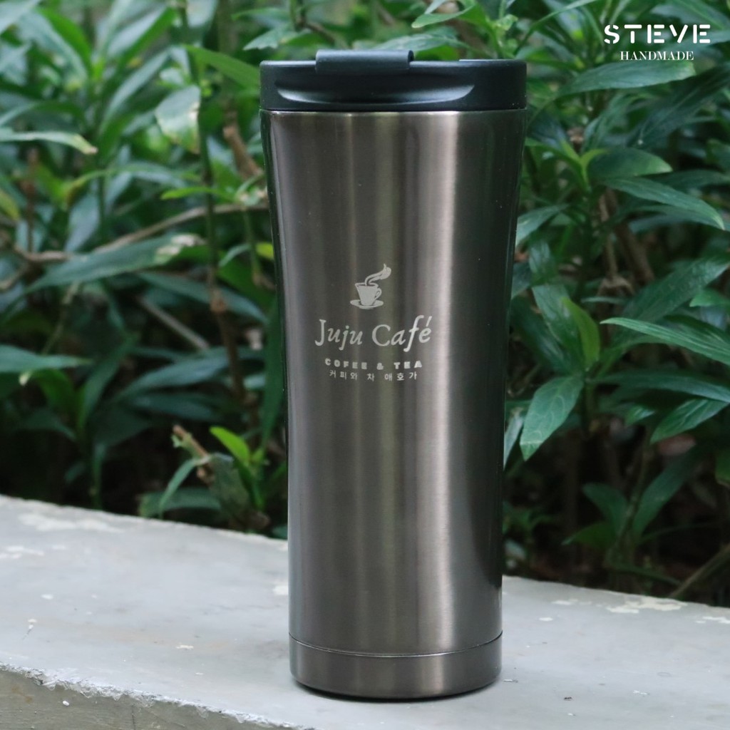 Botol minum stainless termos vacuum tumbler travel mug TM0320 Grey