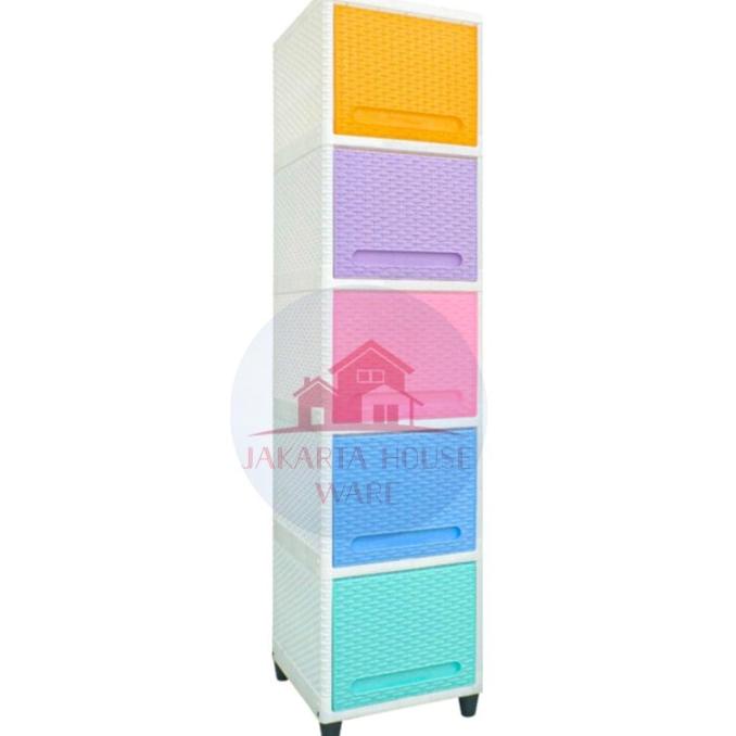 

BARU! Lemari Cabinet Plastik Serbaguna Club Flip Susun 5 SINGLE