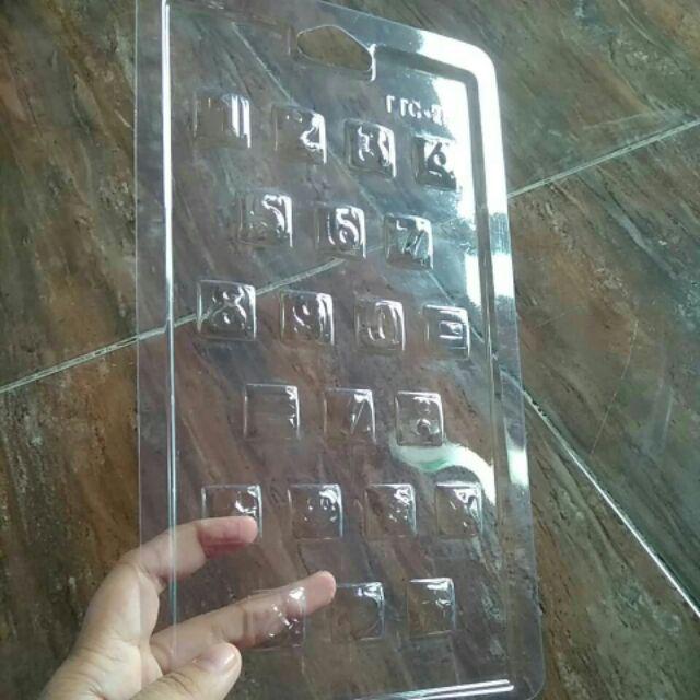 Cetakan Coklat Angka Tipis Ttc 280