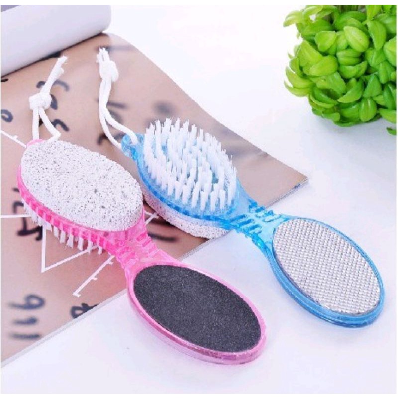 SIKAT KAKI PEDICURE 4 IN 1 BATU APUNG PENGIKIR GOSOK KAKI FOOT BRUSH