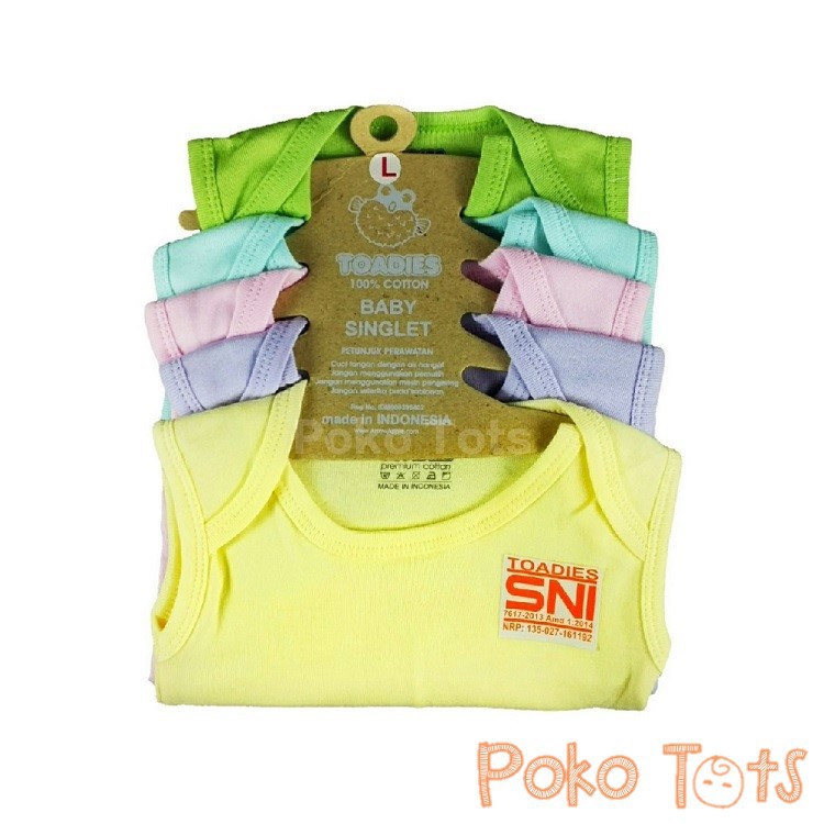 Toadies Kaos Dalam Singlet Baby Clara Bayi Anak Girls Isi 5 pcs