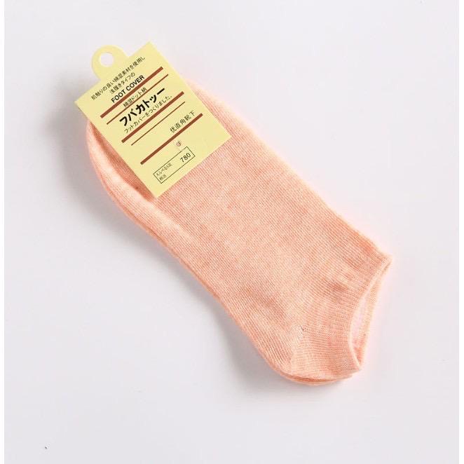 Kaos Kaki Wanita Polos Pendek Aksesoris Sepatu Murah Semata Kaki - LPM Shop-ORANGE POLOS KKI