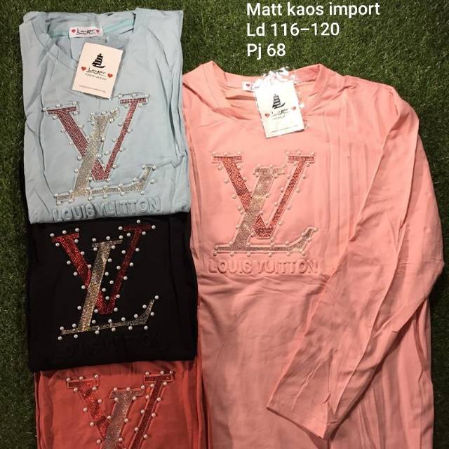 Tunik wanita import lengan panjang luis vuitton