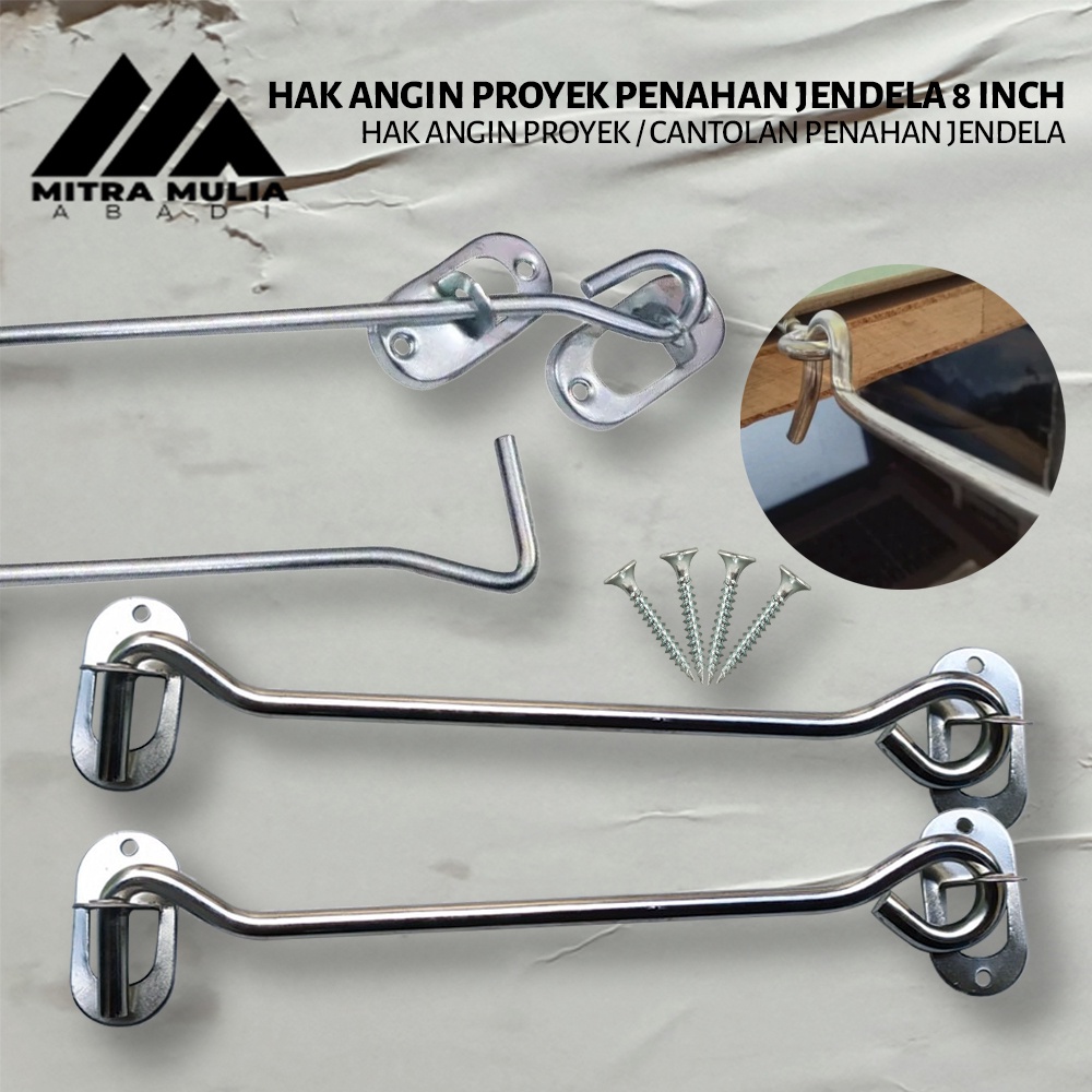 2pcs Hak angin proyek Cantolan Penahan Jendela 8 Inci / 20 cm