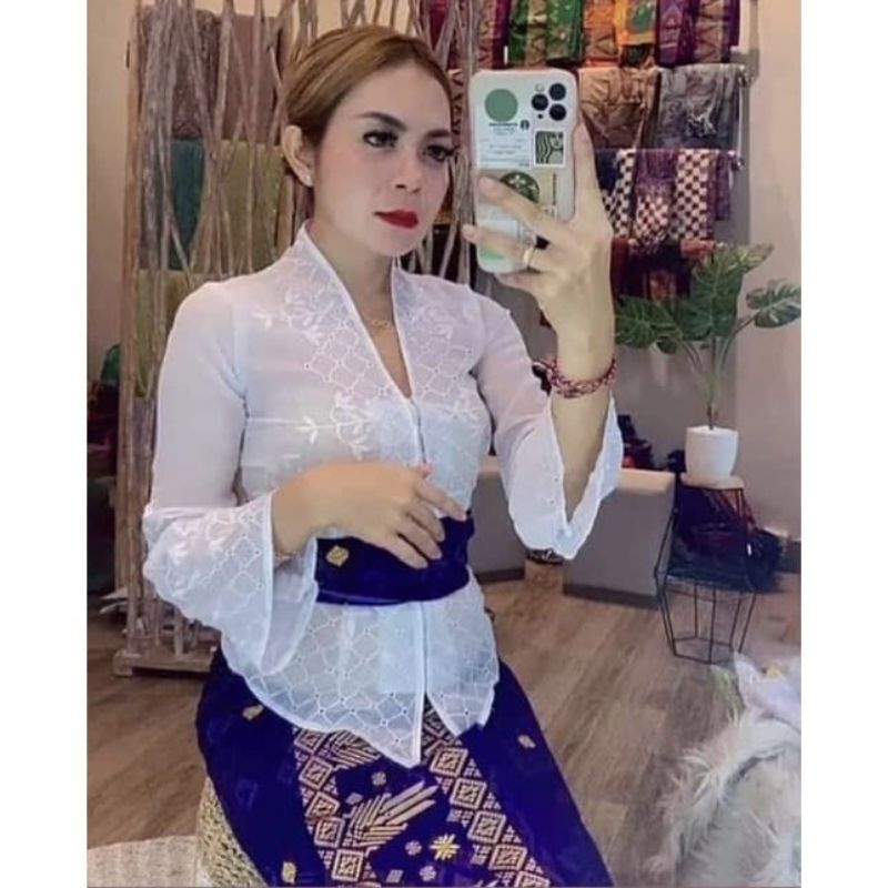 Kebaya Putih Bordir/kebaya Bali murah