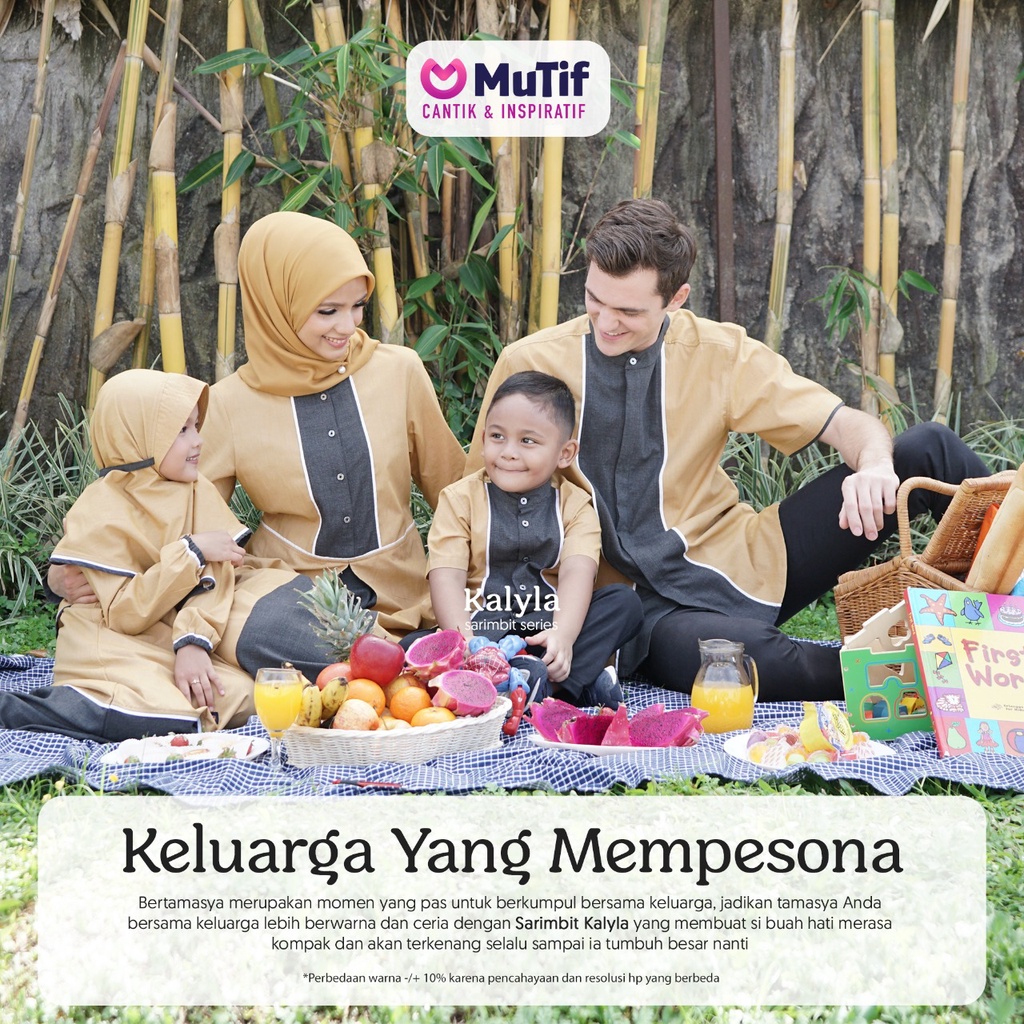 ( Sarimbit Mutif Kalyla ) Gamis Dewasa Mutif Kalyla Koko Khalil Little Kalyla Little Khalil