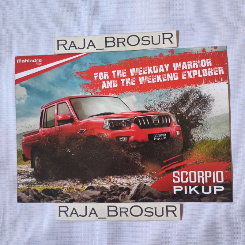 Poster brosur Mahindra Scorpio PikUp Double cabin