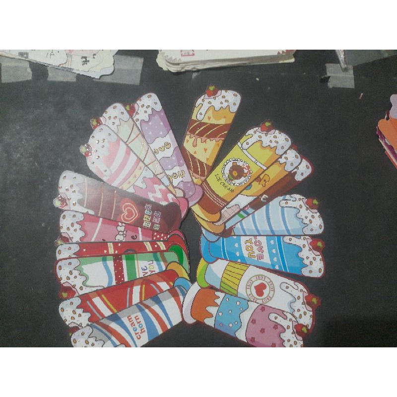 

Pembatas Buku / Bookmark Tema Ice Cream (Min Order 5)