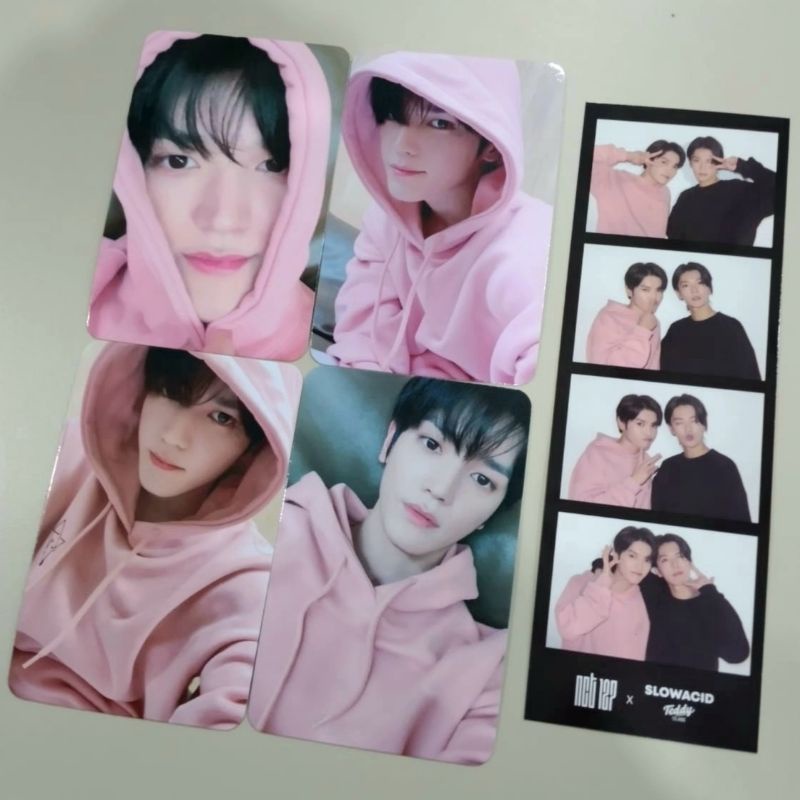 ORIGINAL PC SLOWACID AR TAEYONG PINK HOODIE MARK TEDDY BLACK PC JAEHYUN AR MARK PHOTOCARD SLOWACID T
