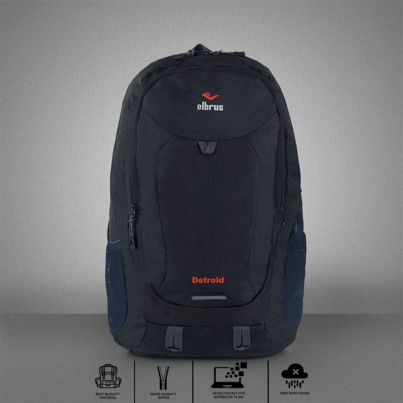 DAYPACK Tas Ransel 25 Liter Terbaru Hitam Navy Merah | Tas Laptop Notebook 14&quot; Inch | Tas Punggung Backpack Original | Free Raincover | Tas Travelling | Tas Camping Outdoor | Tas Sekolah Kuliah Kerja