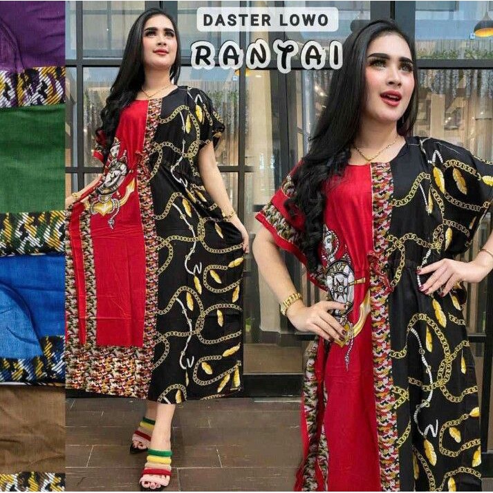 Batik Wanita Daster Lowo  Kelelawar Kaftan Rayon Jumbo Murah Big Size XXL