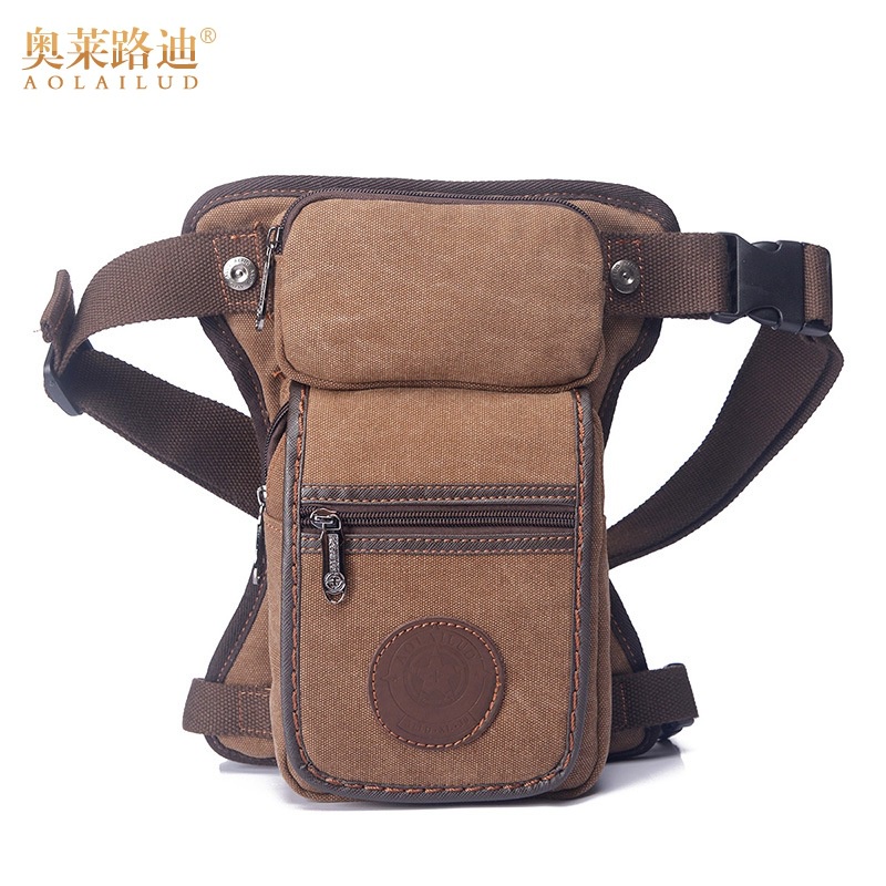 2022  Fashion Pria Tas Kanvas Tas Kaki Eropa  Amerika Retro Kapasitas Besar Tas Pinggang