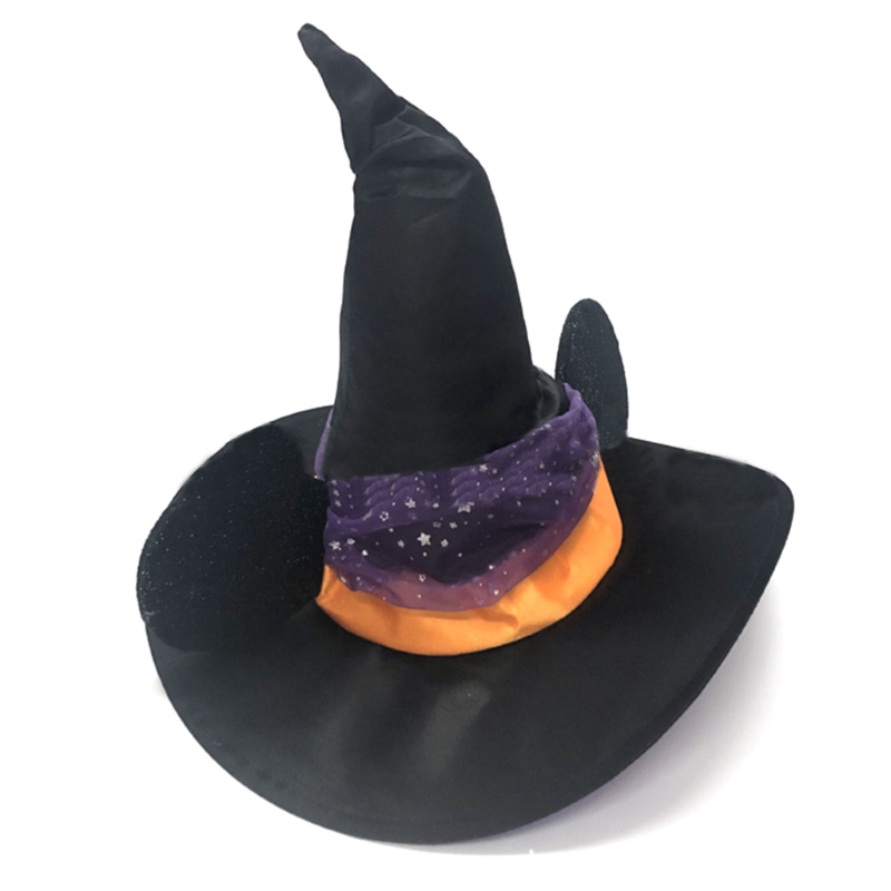 Topi Penyihir Warna Hitam Untuk Kostum Cosplay Halloween