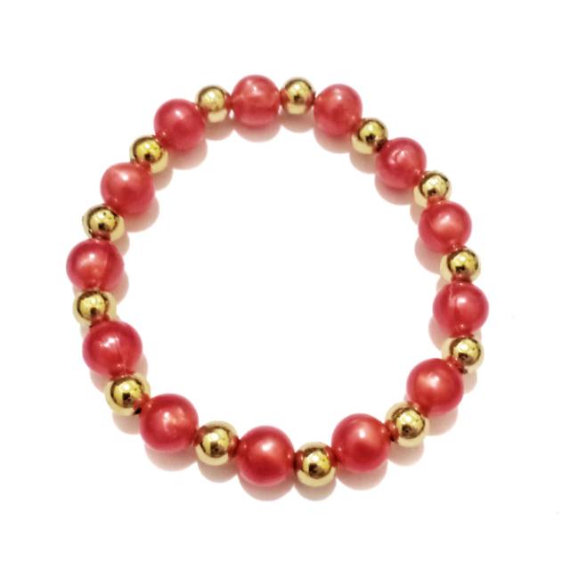 Carla Beads Elastic Bracelet Gelang Mote Elastis Golden Blaster