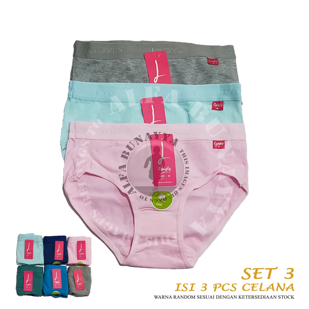 SET Isi 3 Celana Dalam Wanita LYDYLY - CD Pakaian Dalam - Underwear