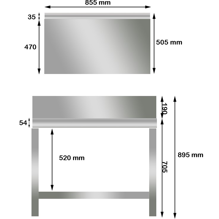 Meja Dapur / Kompor Stainless Steel Mr Dapur 2 Rak MK Serbaguna