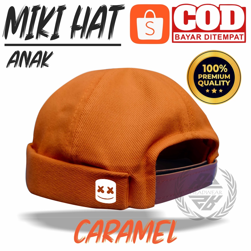 Miki Hat Anak Laki Laki 3 Tahun Keatas Topi Miki Hat Premium Original Logo Marsmelow