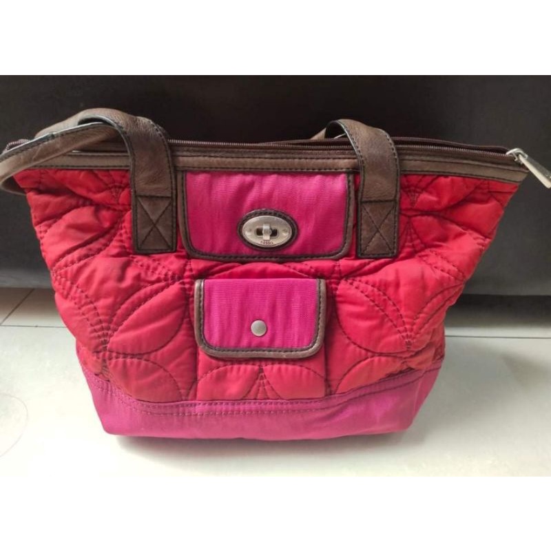 fossil shopper preloved fossil original tas wanita