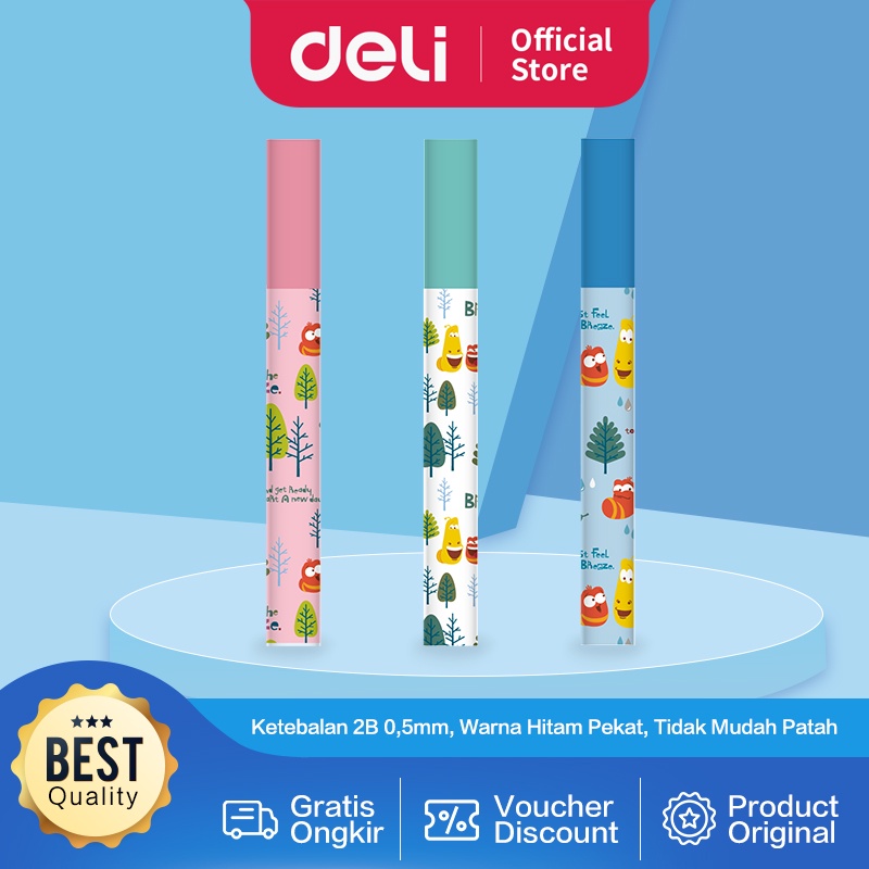 

Deli Larva Mechanical Pencil Leads / Isi Ulang Pensil Mekanik 0.5mm 2B E7008