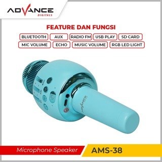 Advance Microphone/Speaker Karaoke Bluetooth AMS 38-Original