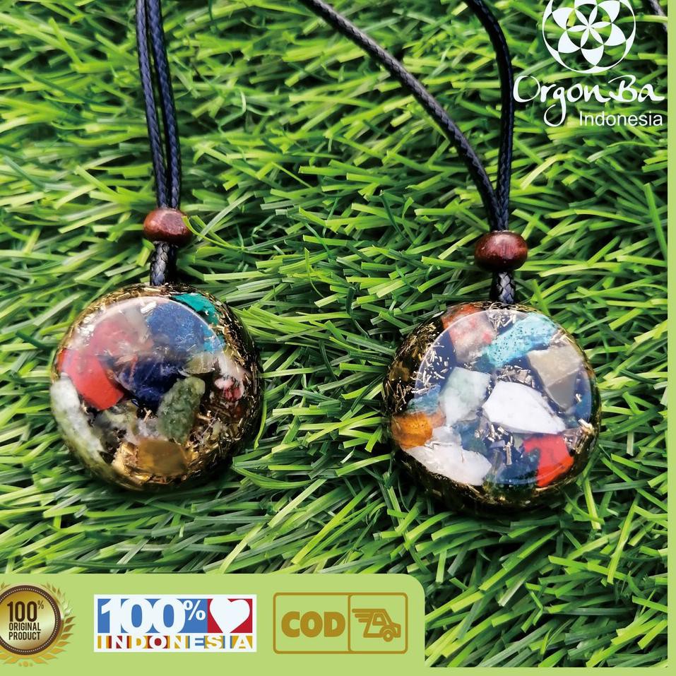 >3099) Kalung Kesehatan Orgonite 7 Chakra Energi