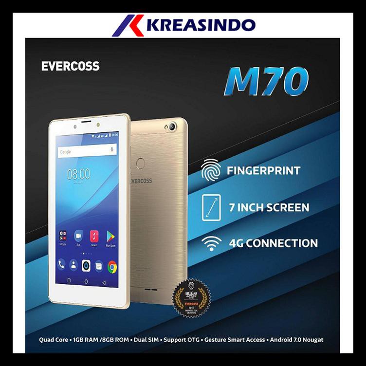 Evercoss M70 Tablet 7" 4G Fingerprint Garansi resmi EKSLUSIF