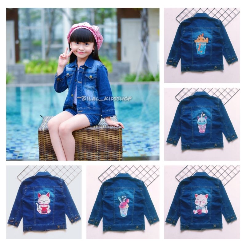 JAKET JENAS LED (NYALA)/JAKET JEANS ANAK