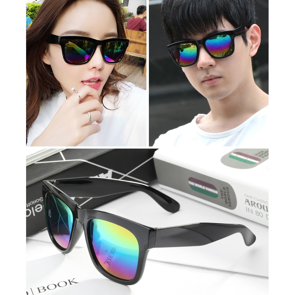 ✨Bayar Di Tempat✨Women Men Vintage Retro Glasses Unisex Fashion Aviator Mirror Lens Sunglasses-6