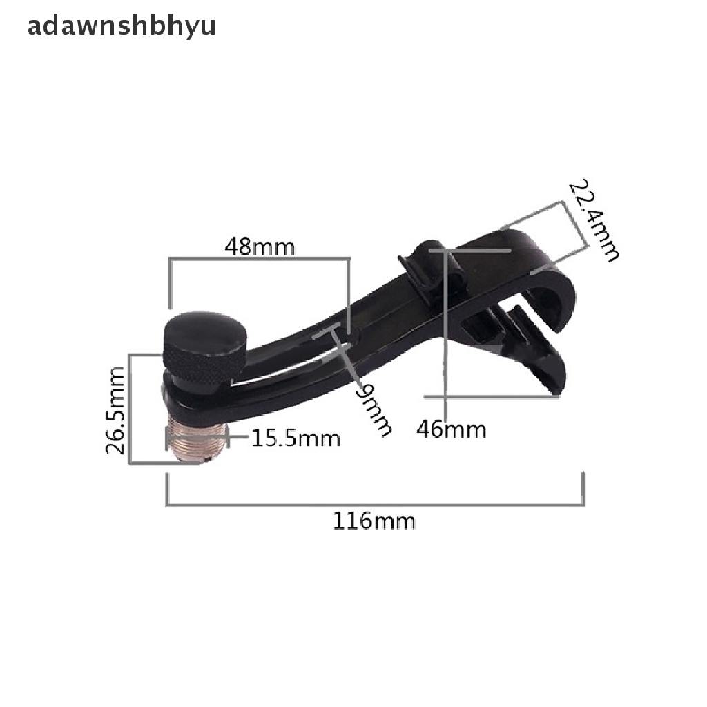 Klip Mikrofon Drum adawnshbhyu Rim Mount Holder Klip Anti Guncangan Mikrofon Drum Hitam