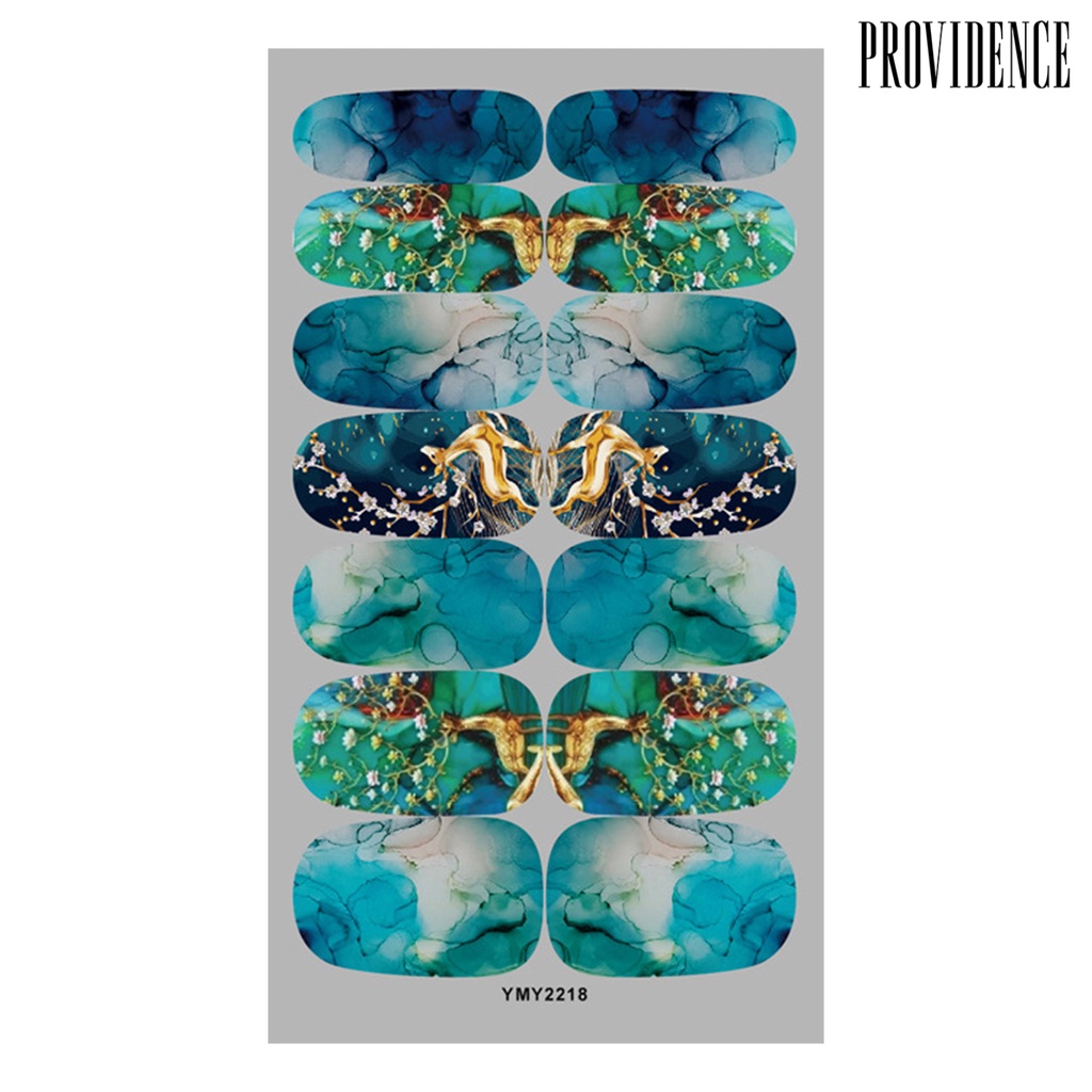 Providence Manicure Decal Safe Lightweight Easy to Apply 12-color Marble Pattern Nail Art Transfer Sticker for Women