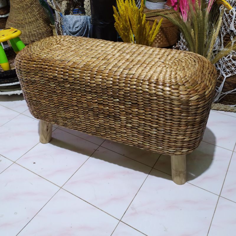 Bench stool // Stool panjang anyaman eceng gondok ANTI JAMUR