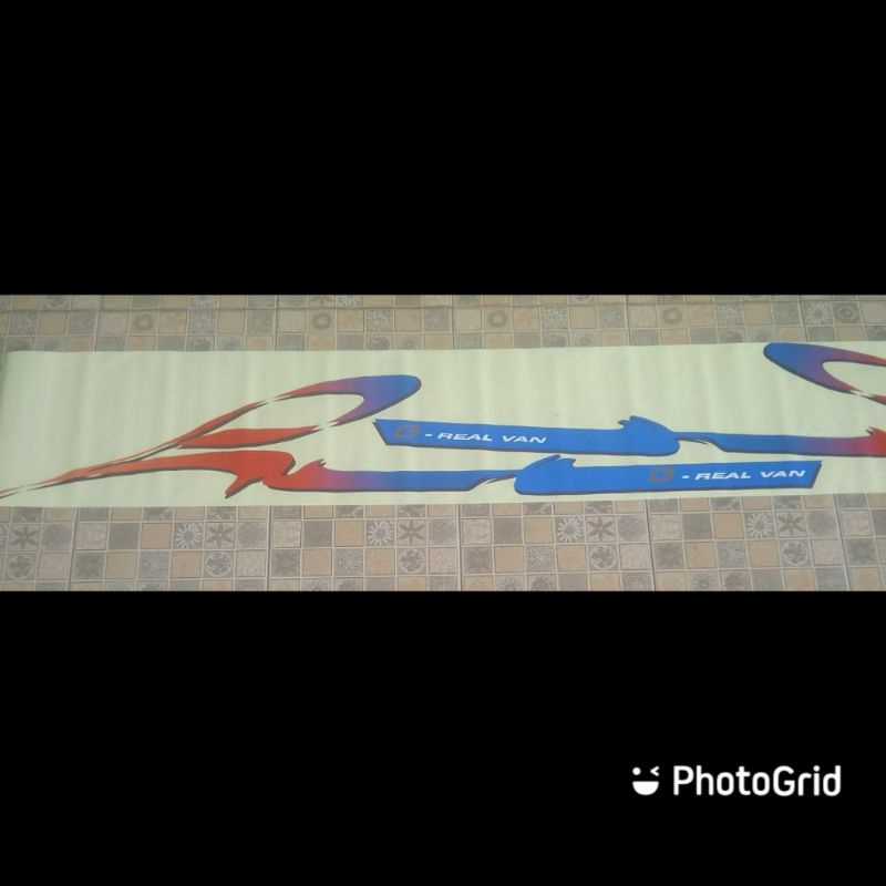 sticker stiker Lis body mobil Suzuki Futura GRV real van