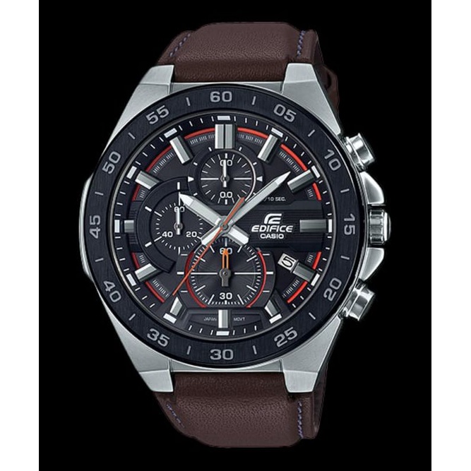 Jam Tangan Pria Merk Casio Edifice Type Efr-564 Leathers Original Bm Free Box Set