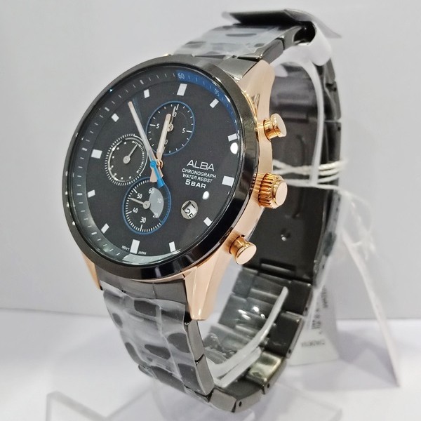 Alba Quartz AM3588X1 Chronograph Rose Gold - Jam Tangan Pria AM3588